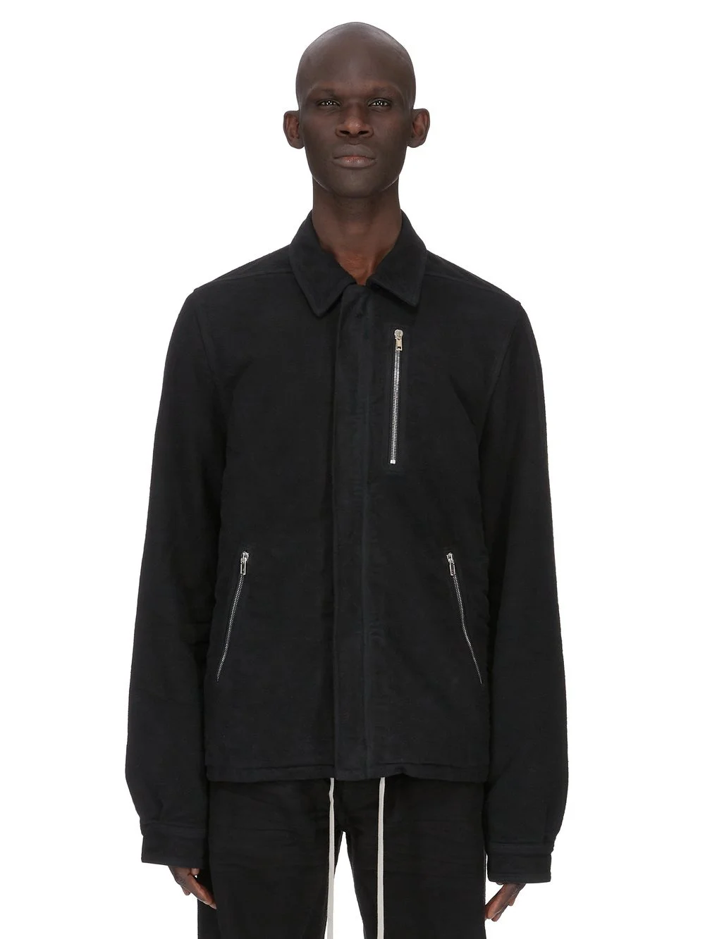 CONCEALED ZIP FRONT JKT / BLACK - 1
