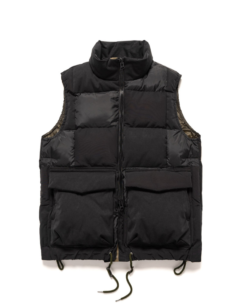 Faux Suede Mix Vest Black - 1