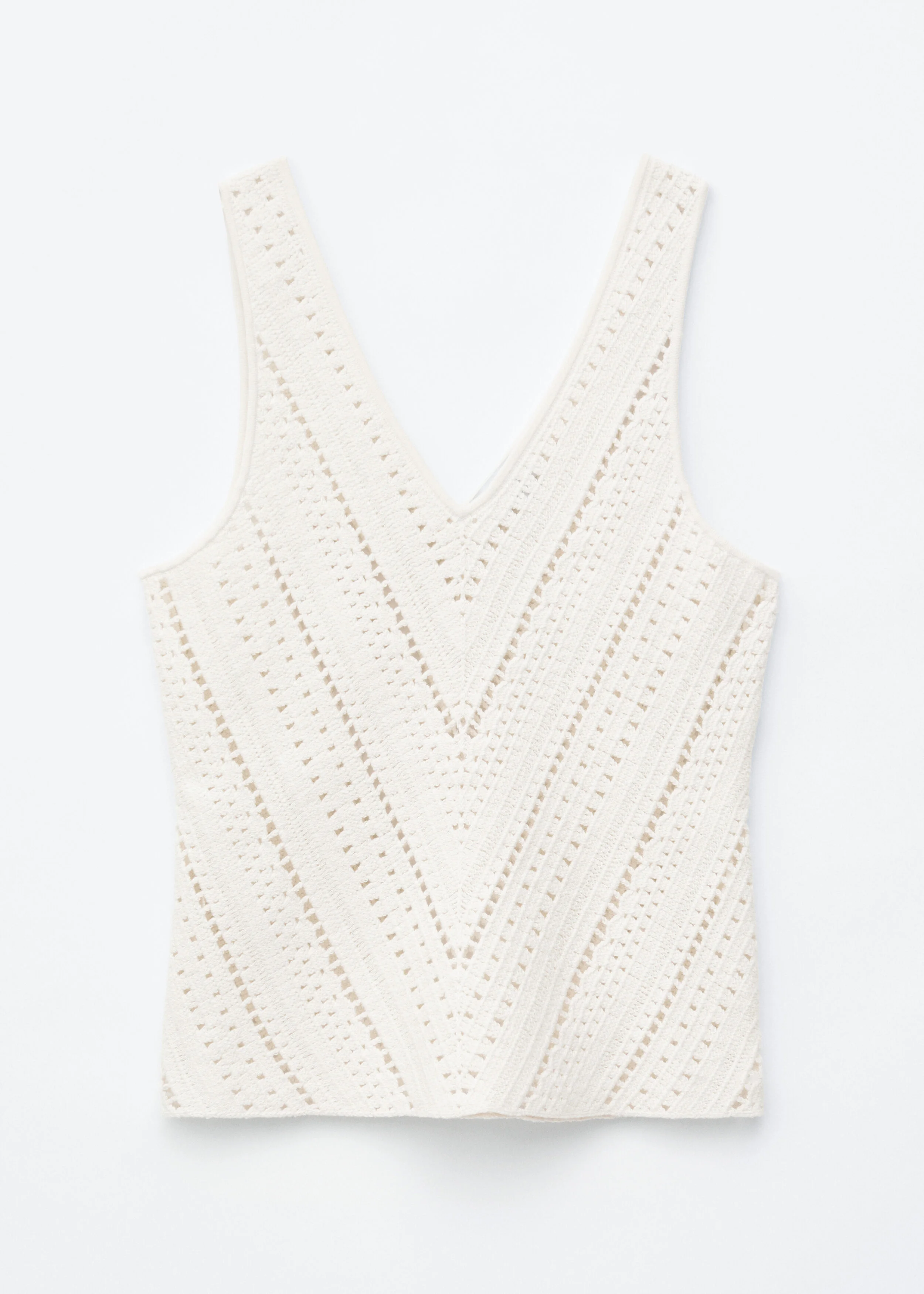 Crocheted V-Neck Top - 1