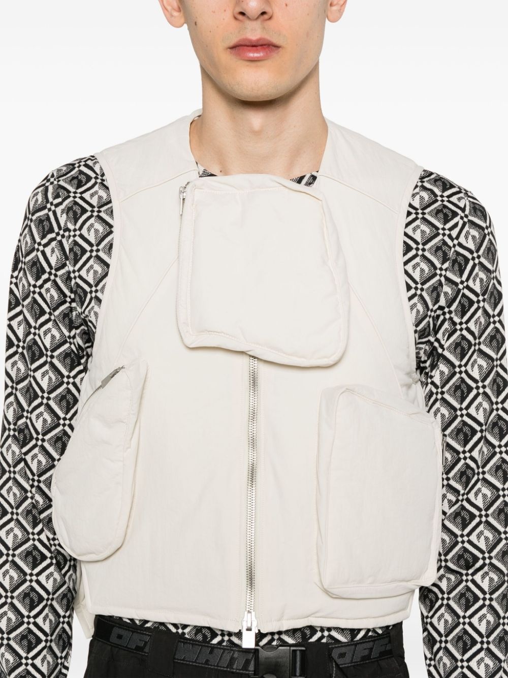multi-pocket padded gilet - 5