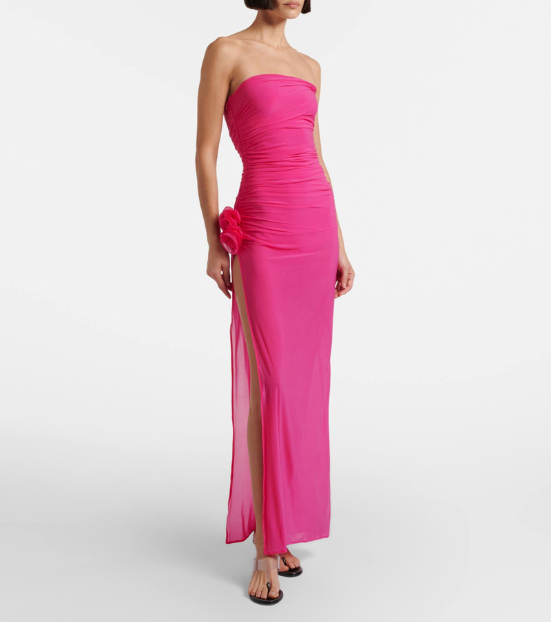 MAGDA BUTRYM Floral-appliqué jersey gown outlook