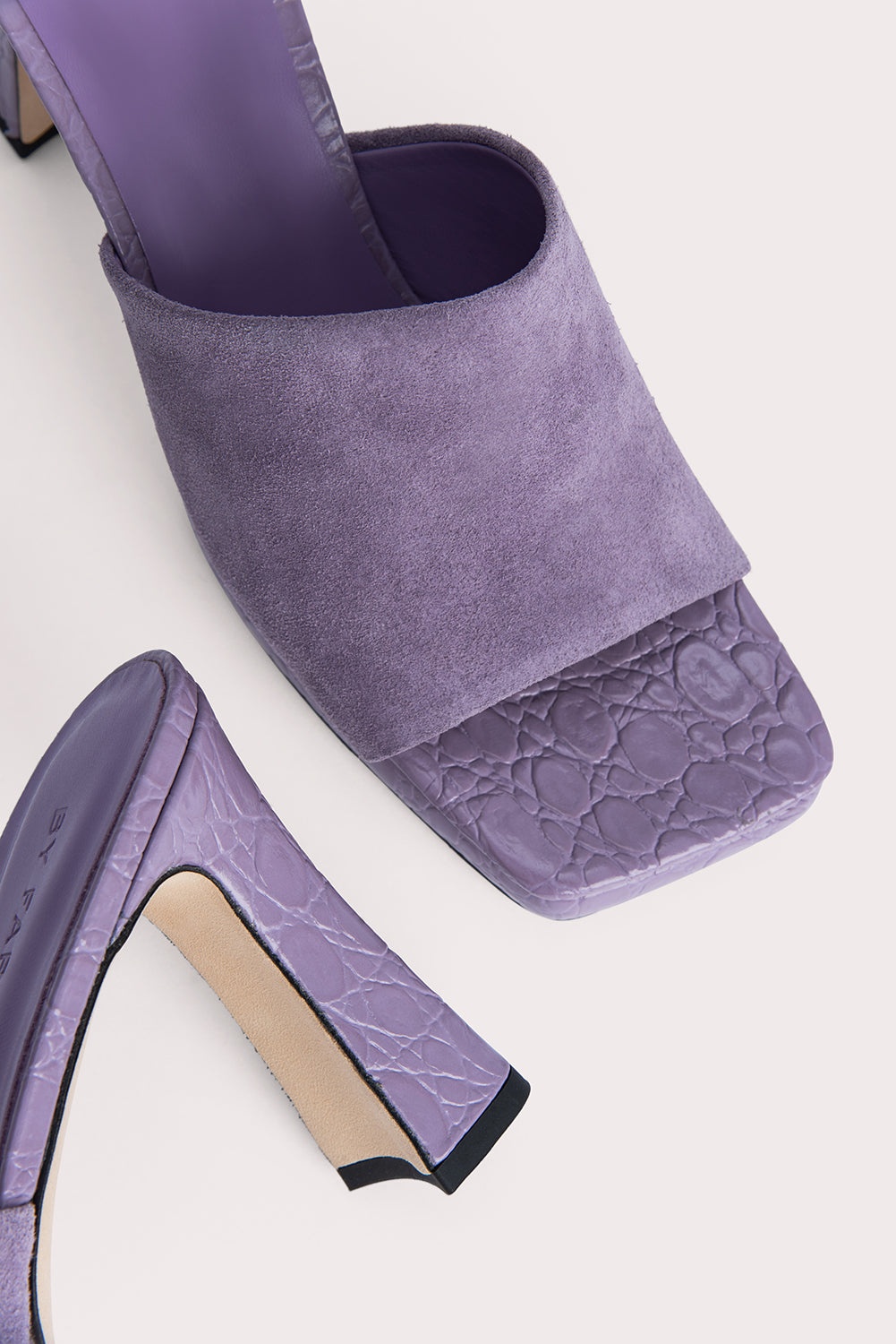 Beliz Purple Haze Croco and Suede Leather - 4