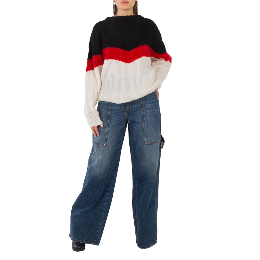 Stella McCartney Ladies Multi Chevron Stripe Cape Jumper - 4