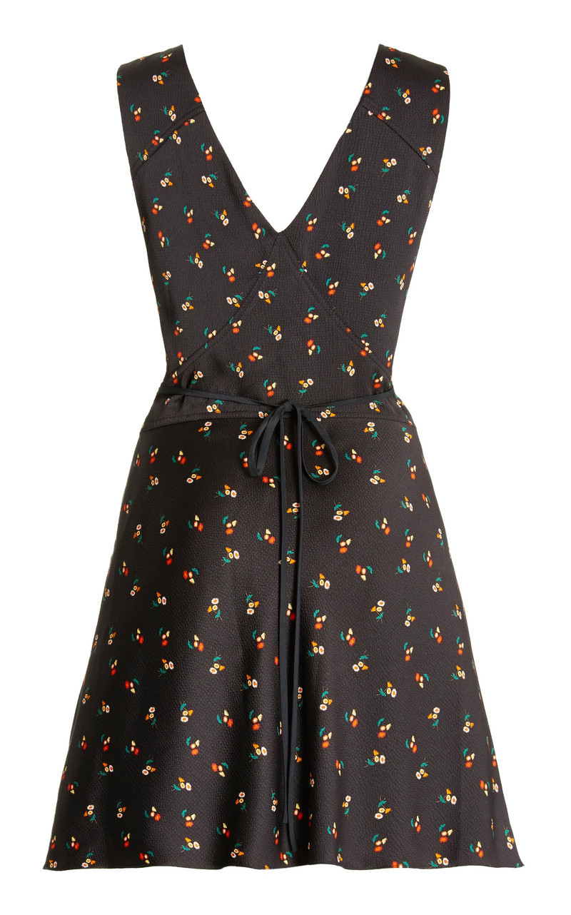 Printed Hammered Satin Mini Slip Dress floral 4