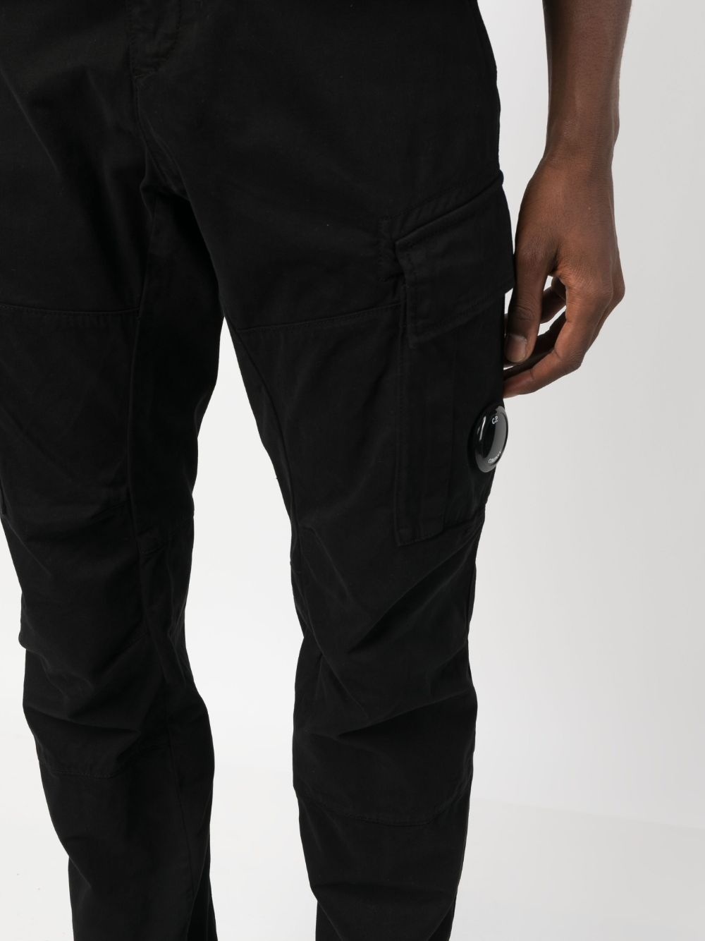 logo-plaque tapered-leg trousers - 5