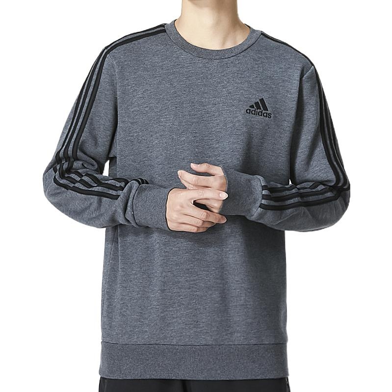 Men's adidas Pullover Round Neck Printing Long Sleeves Gray H12166 - 2