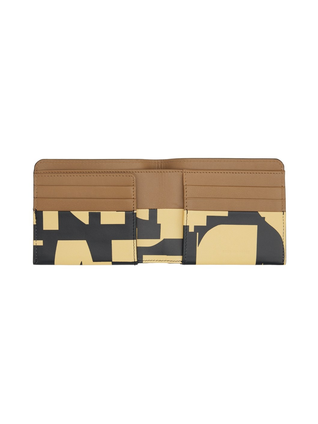 Black & Beige Leather Bifold Wallet - 3