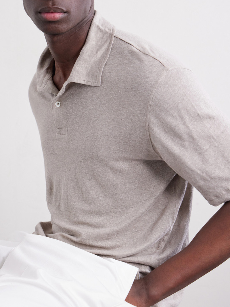 Knitted Linen Polo Shirt 5