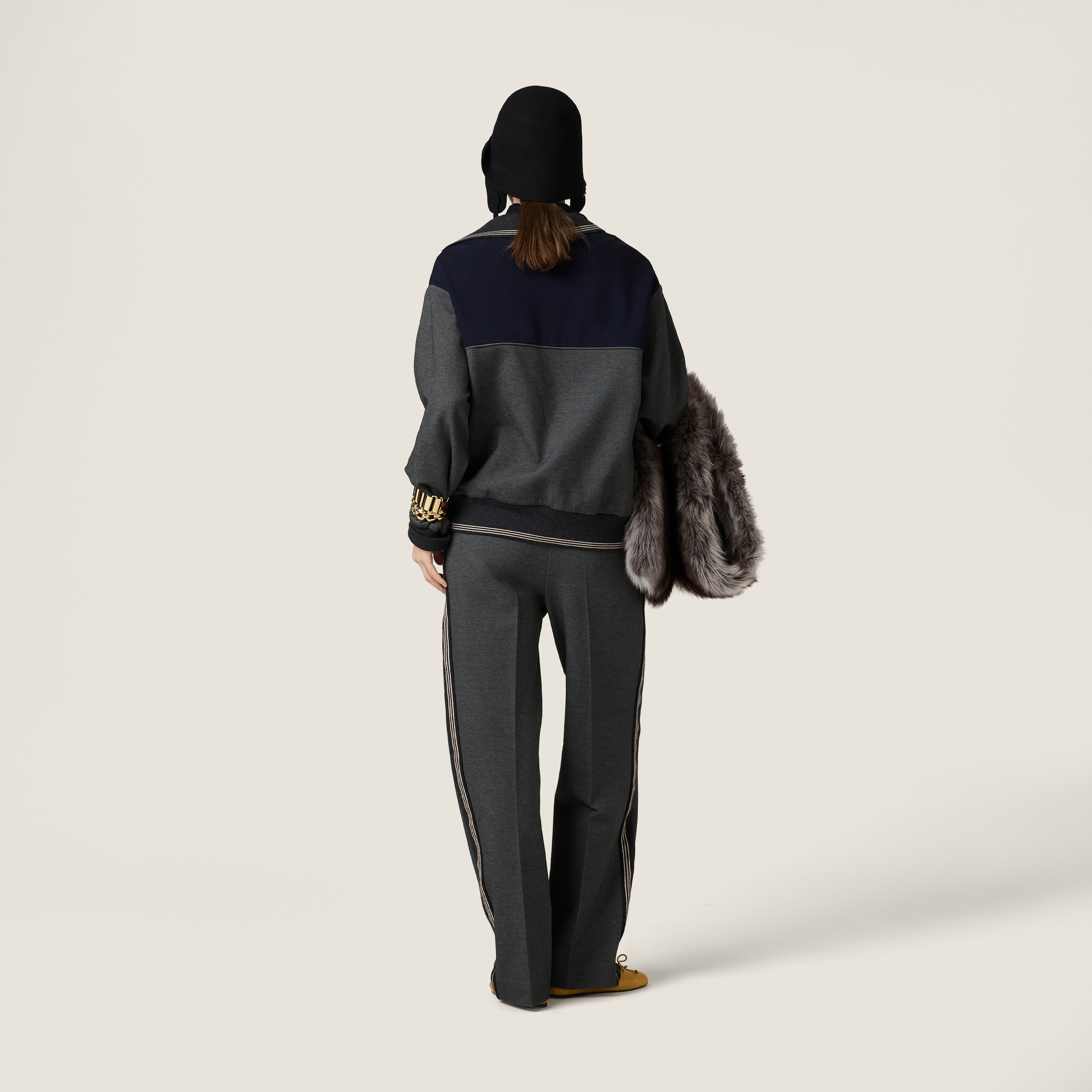Fabric stitch knit pants - 3