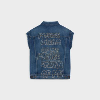 CELINE DENIM TRUCKER JACKET WITH ARTIST EMBROIDERY outlook