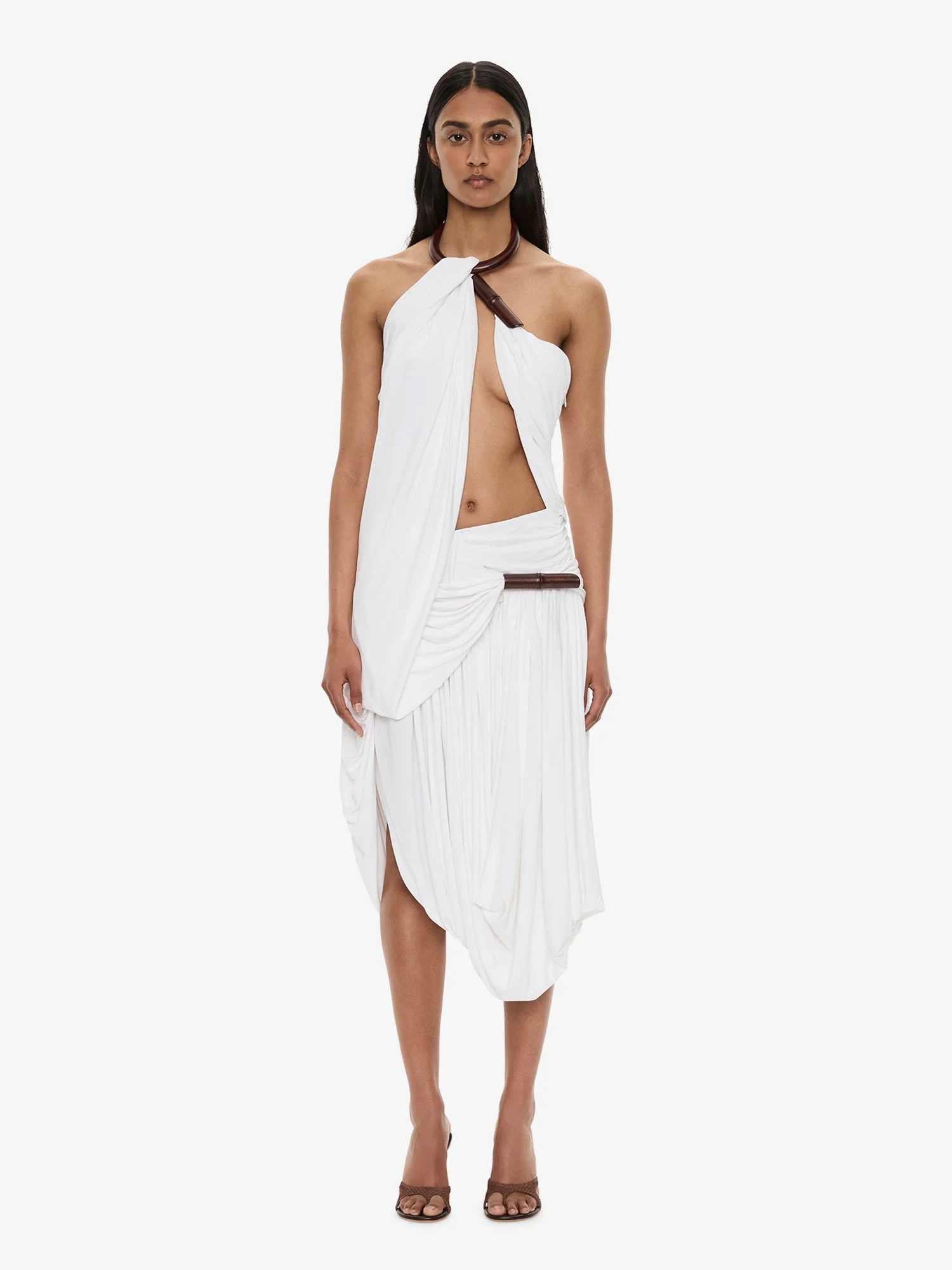 Chime Necklace Drape Dress - 1