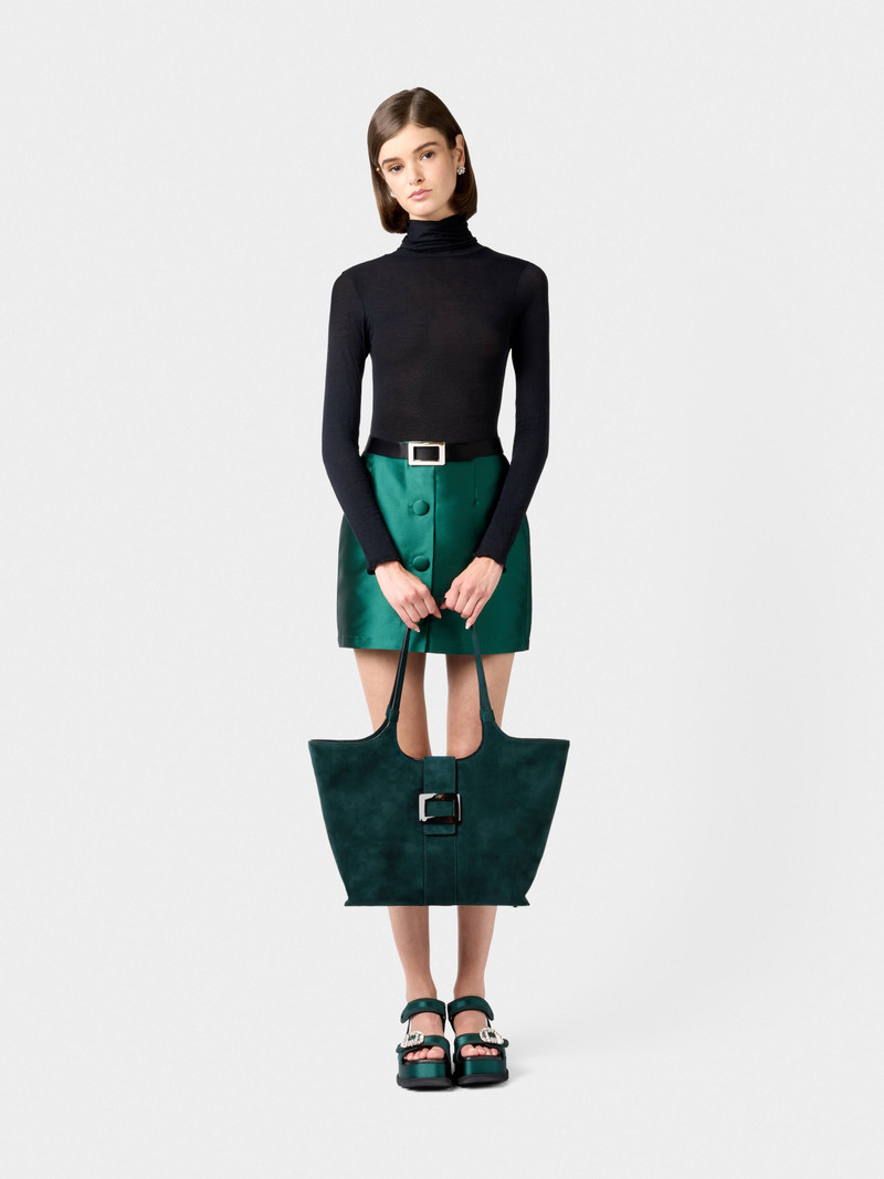 Belle Vivier Medium Shopping Bag in suede 4