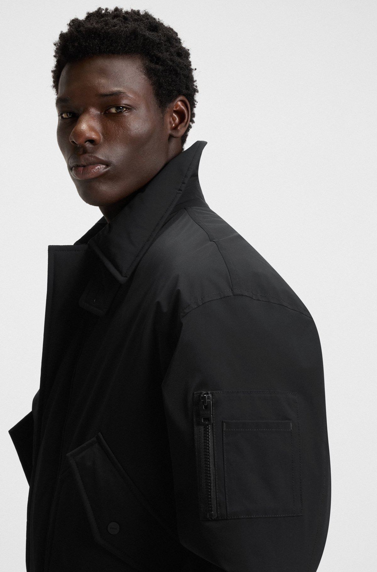 REGULAR-FIT PARKA JACKET IN WATER-REPELLENT FABRIC - 6