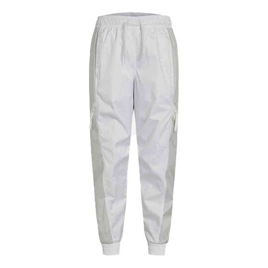 Nike Air Contrast Stitched Windproof Tie Woven Sweatpants For Men White DA0241-100 - 1