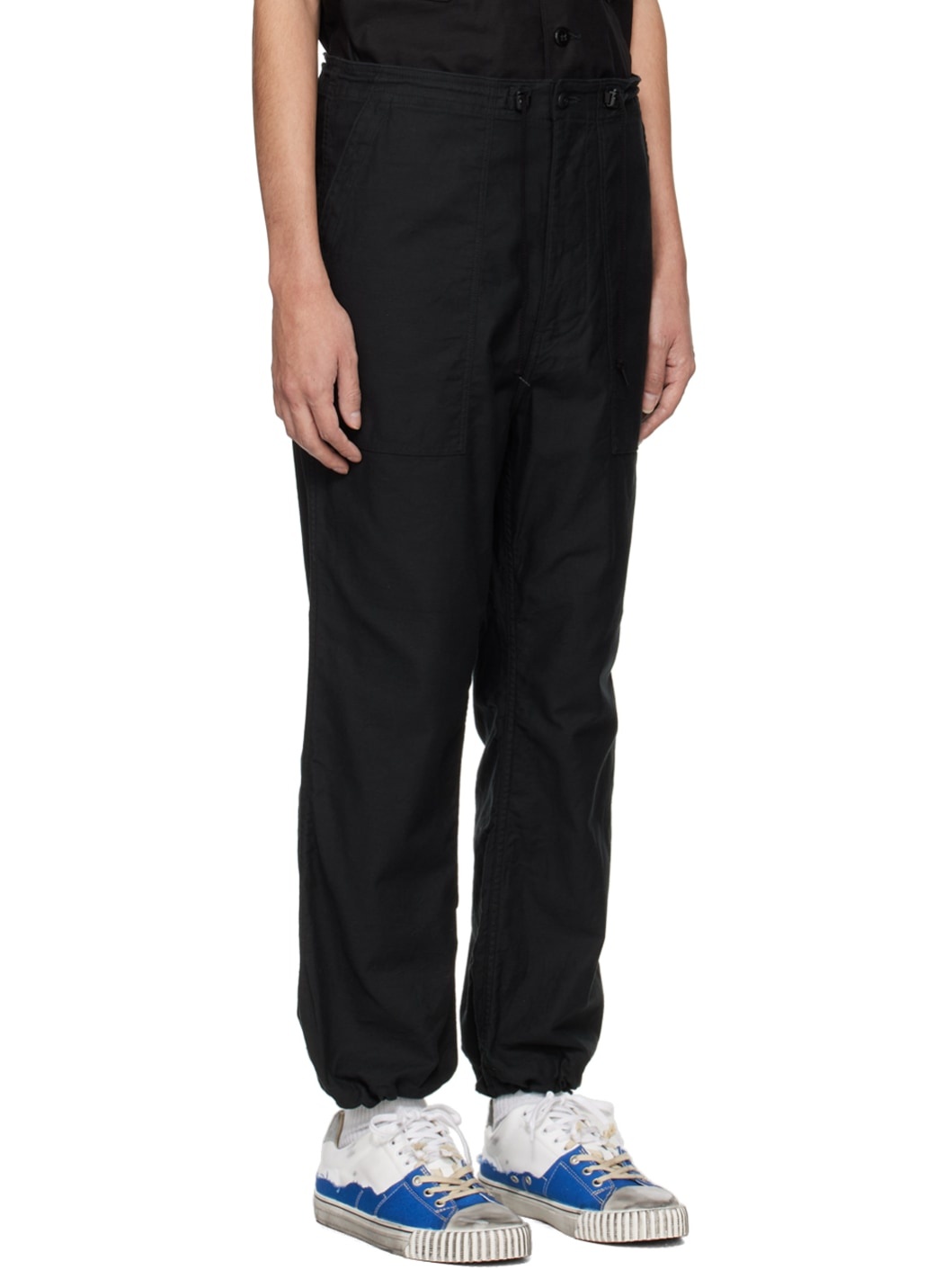 Black String Fatigue Trousers - 2