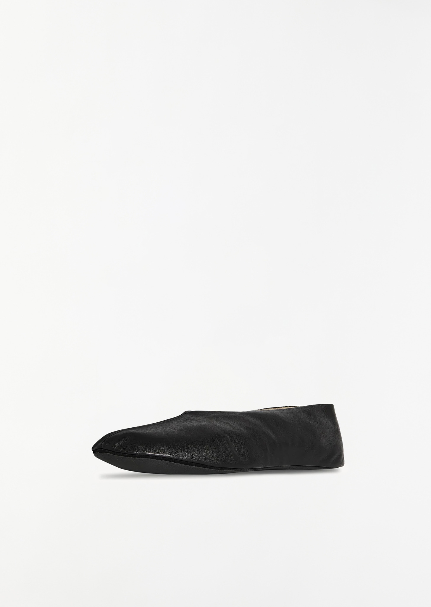 Stella Leather Slipper — Black - 2