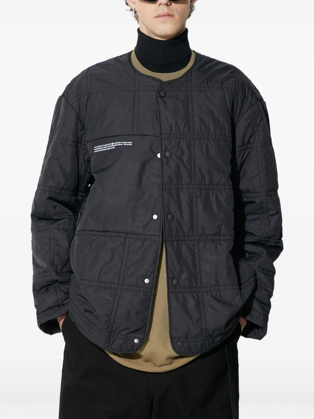 quilted buttoned jacket - 1