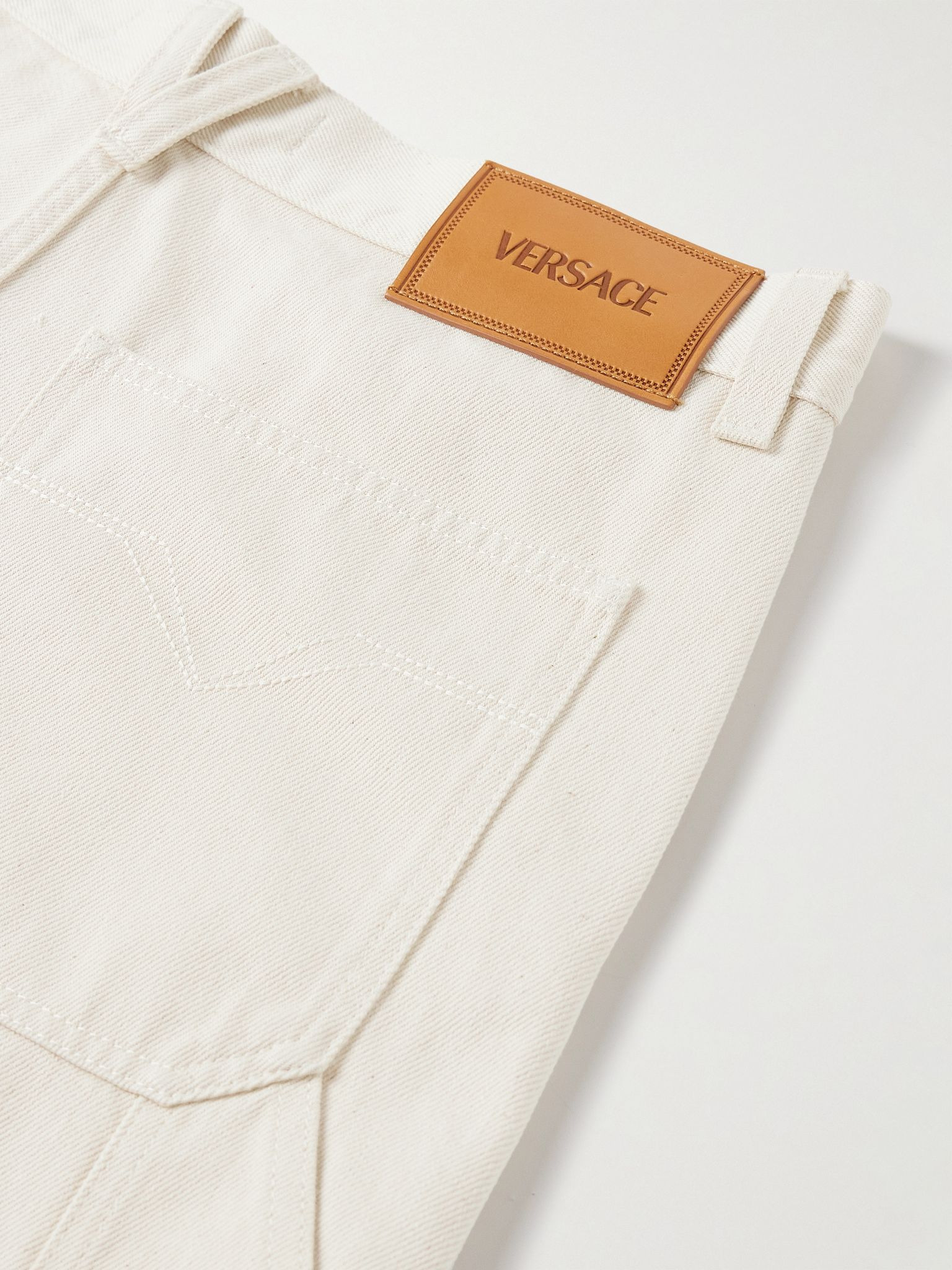 Straight-Leg Panelled Jeans Ecru - 5