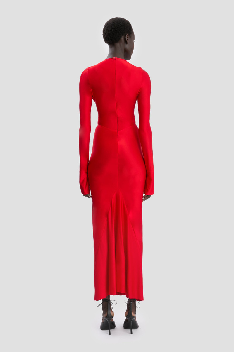 Frances Midi Dress In Cardinal Red 5