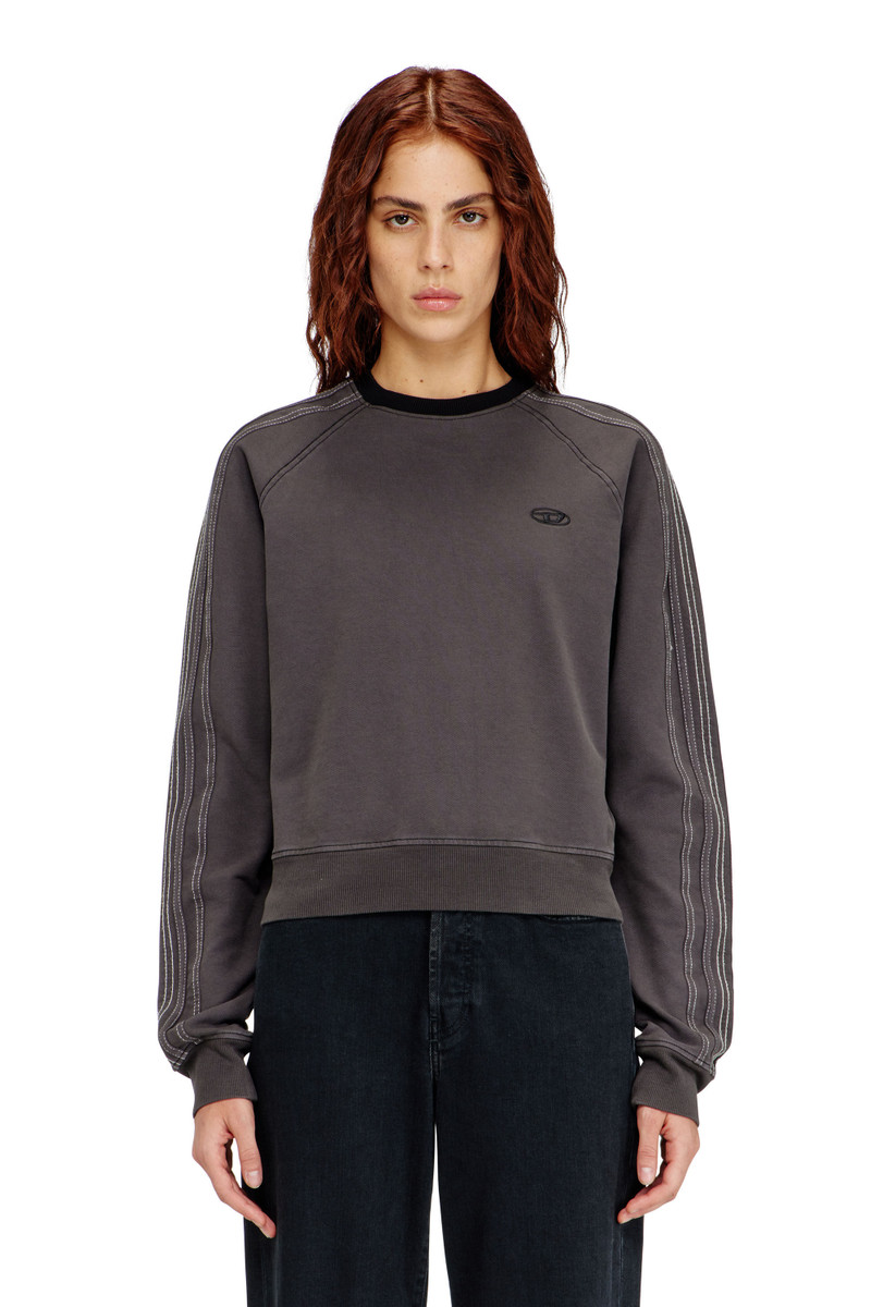 SWEATSHIRT WITH BANDS AND OVAL D EMBROIDERY 3