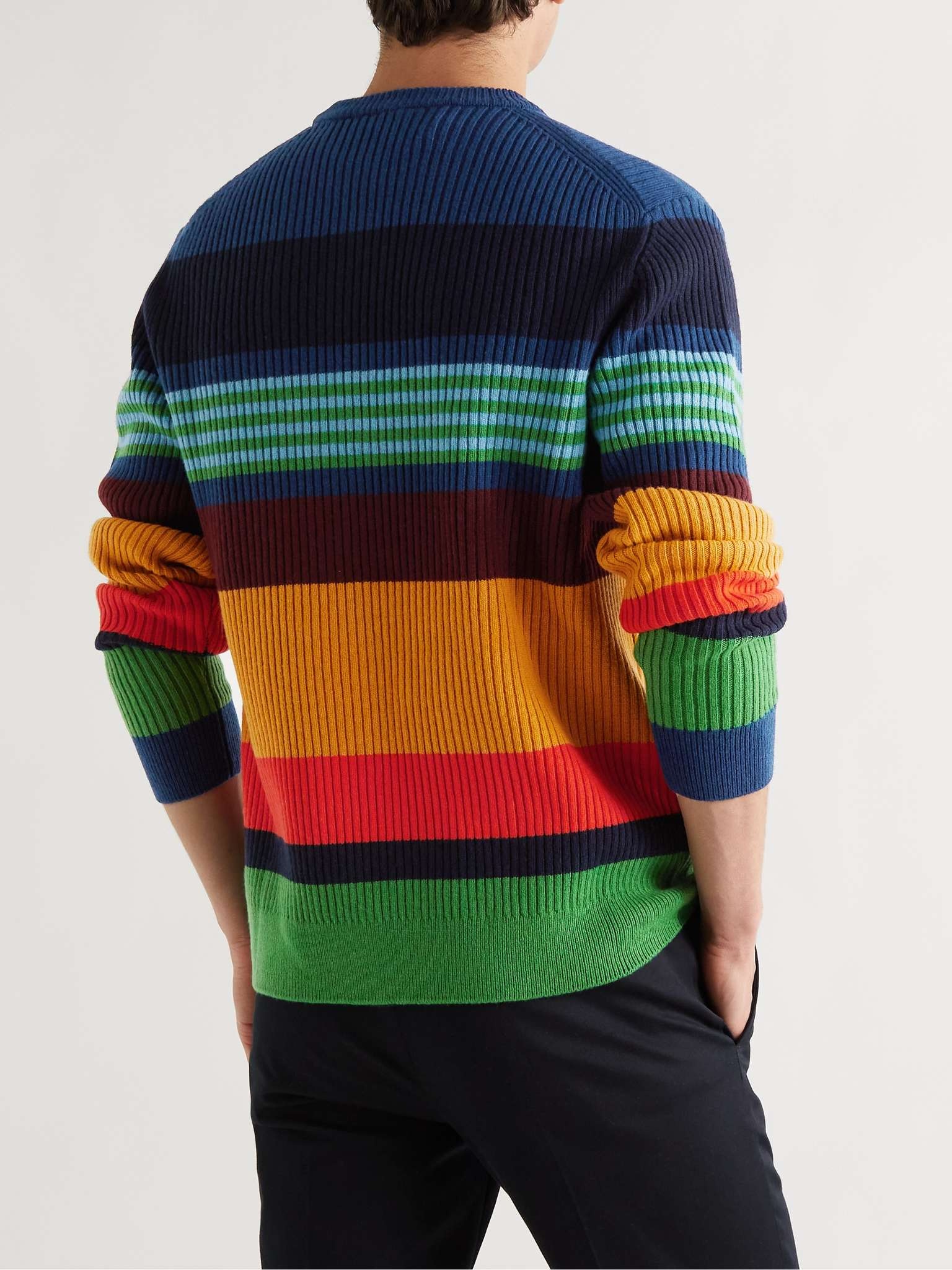 Striped Ribbed Wool Sweater - 4