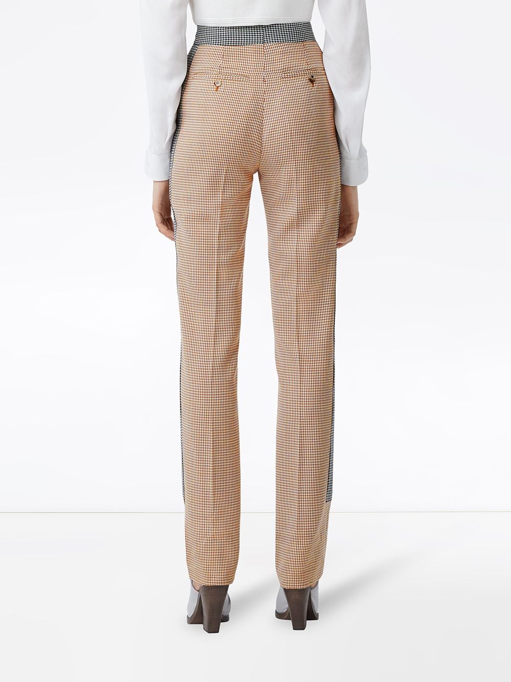 houndstooth check tailored trousers - 4