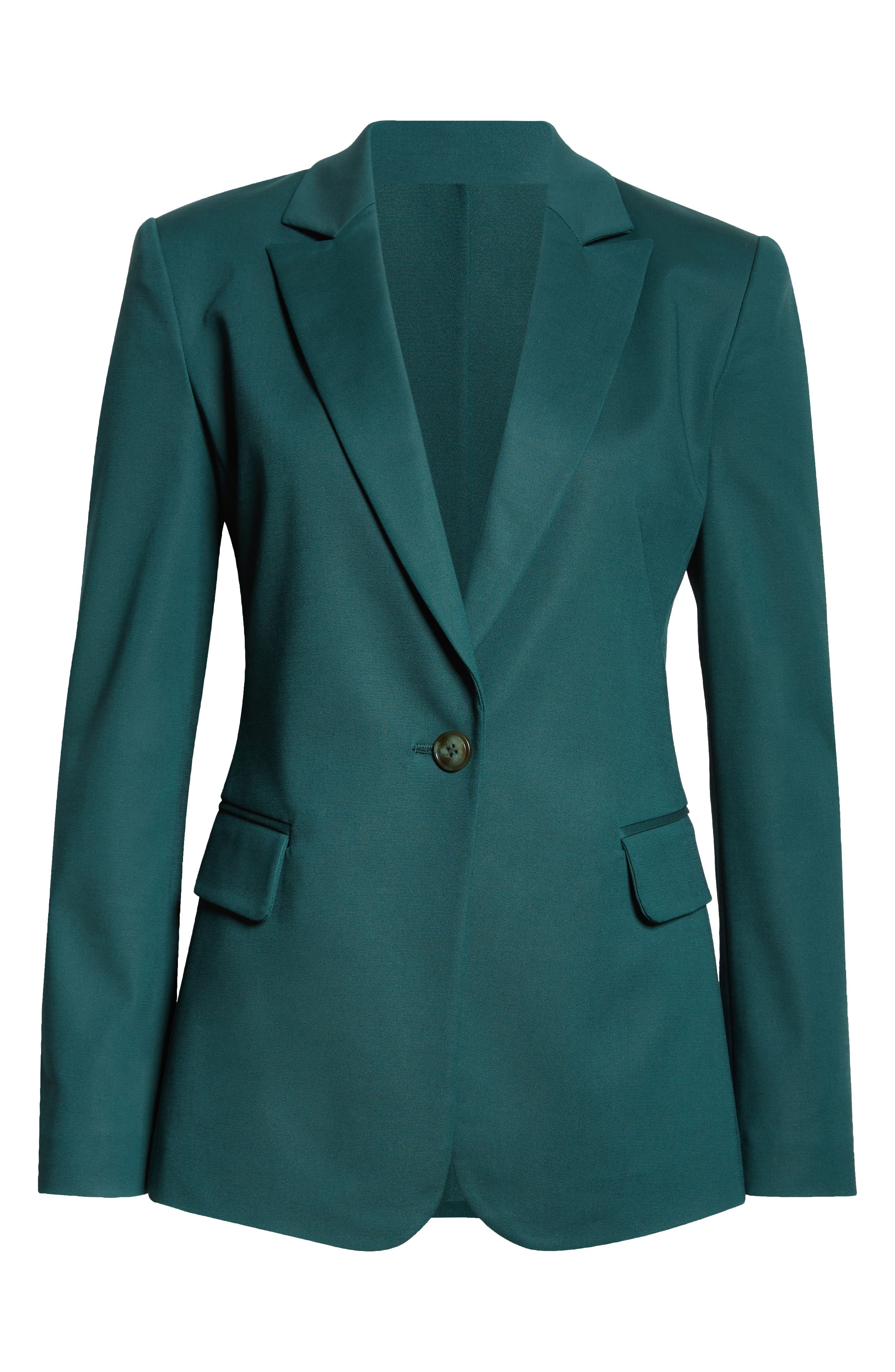 Emporio Armani Cotton Blend Couture One-Button Blazer in Dark Green at Nordstrom - 7