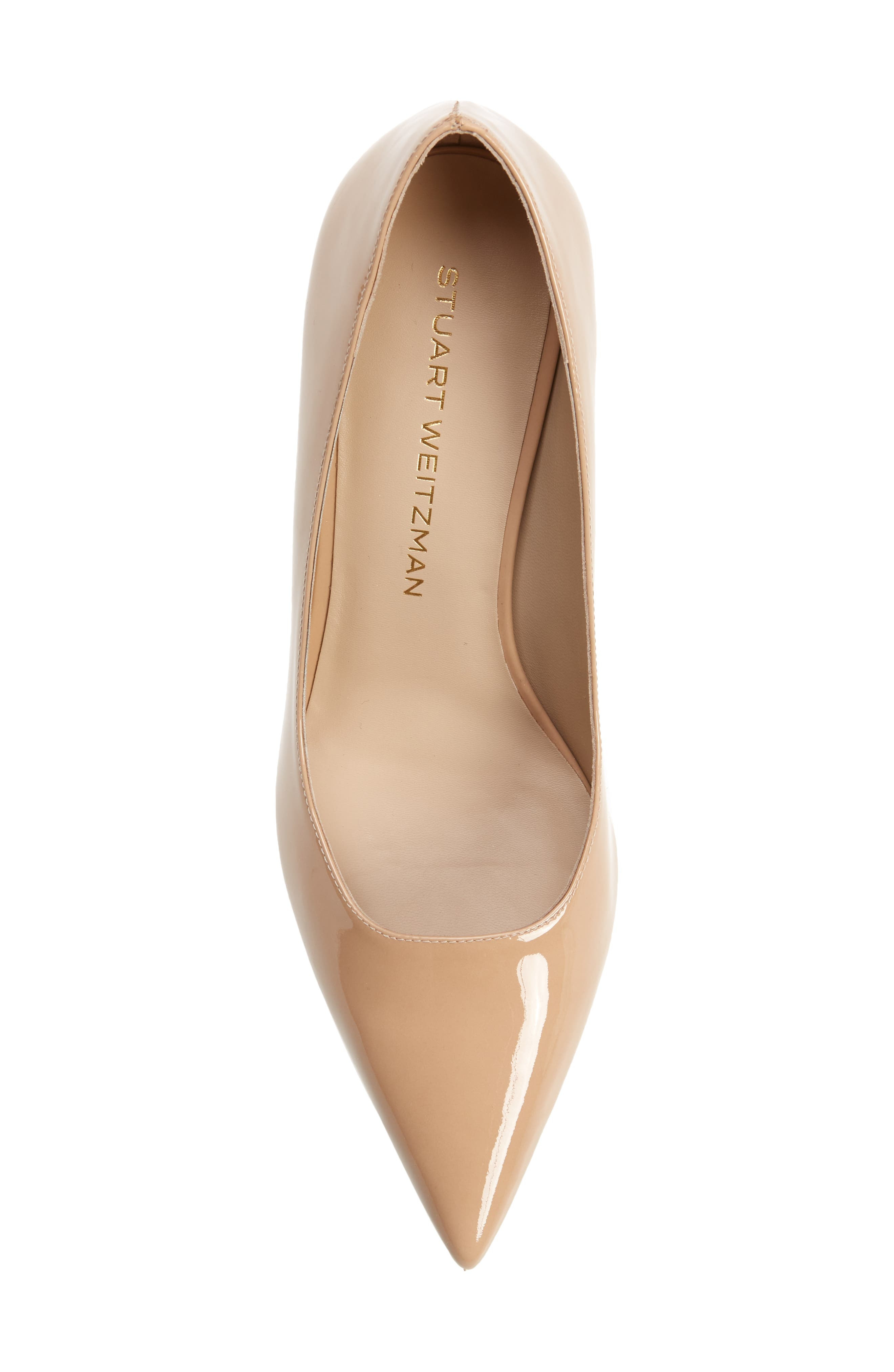 Stuart Weitzman 'Stuart Power 75 Pointed Toe Pump in Adobe at Nordstrom - 5