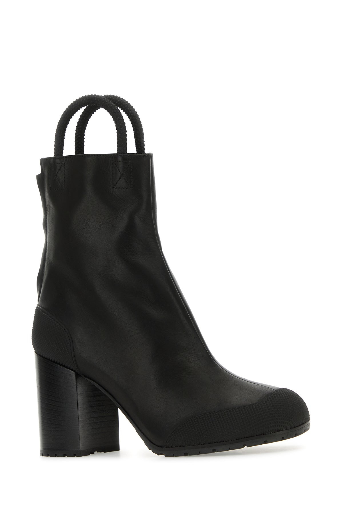 Black leather ankle boots - 2