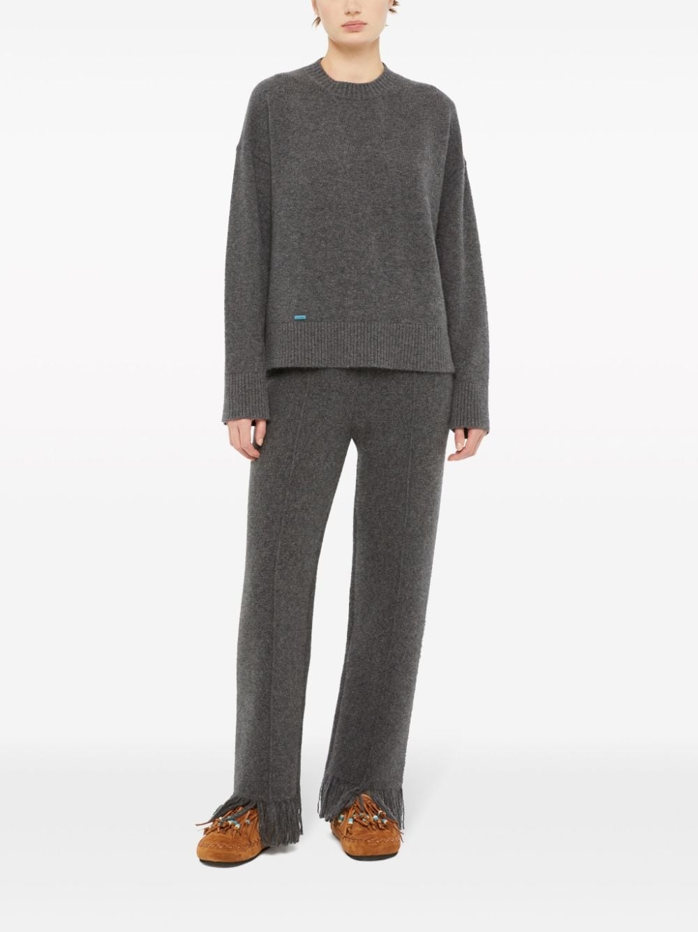 crew-neck cashmere-silk blend jumper - 2