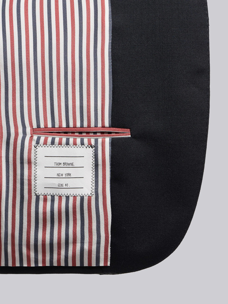 Navy 2-ply Wool Fresco Single Breasted High Armhole Sport Coat 7