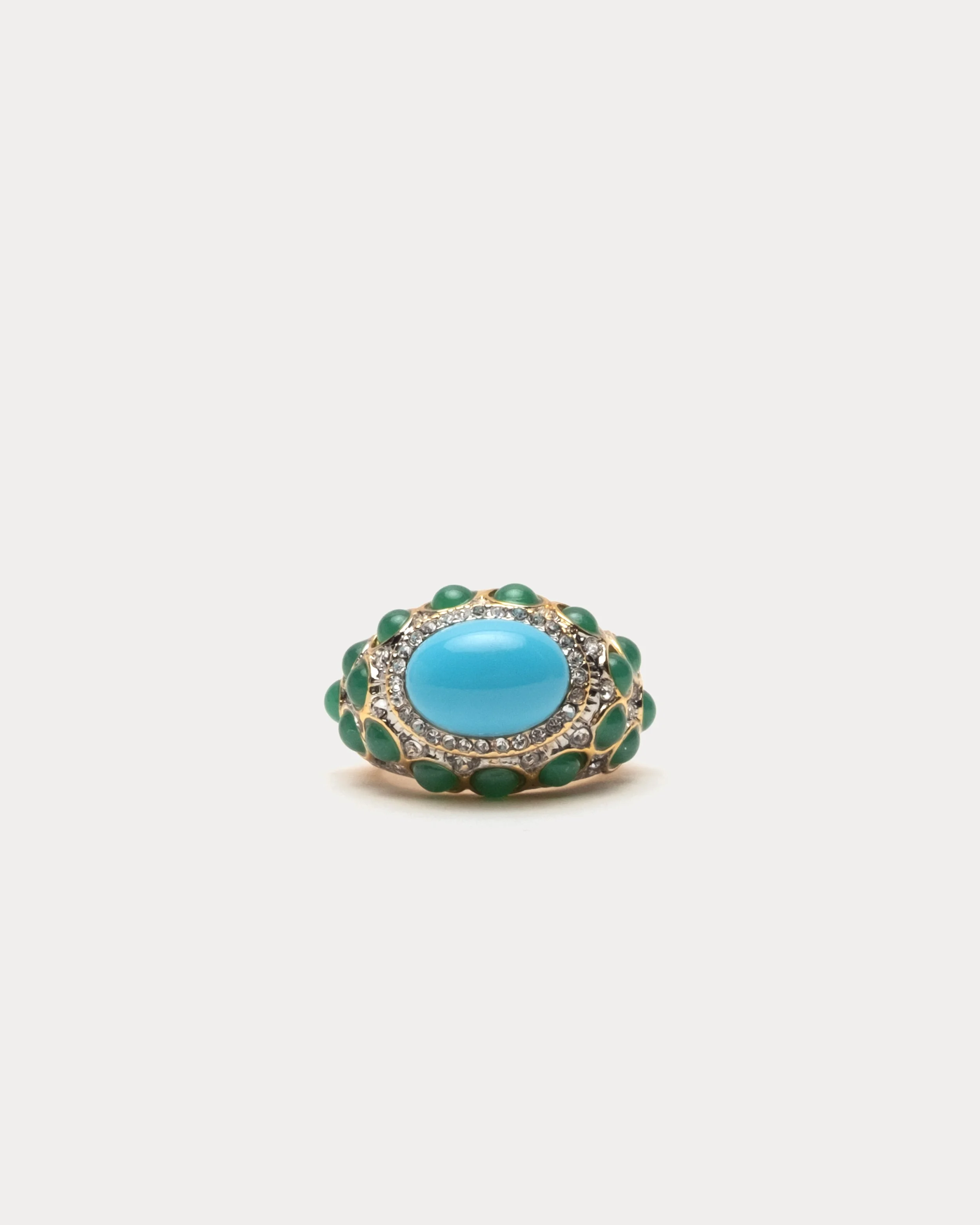 Turquoise Cabochons Ring - 1