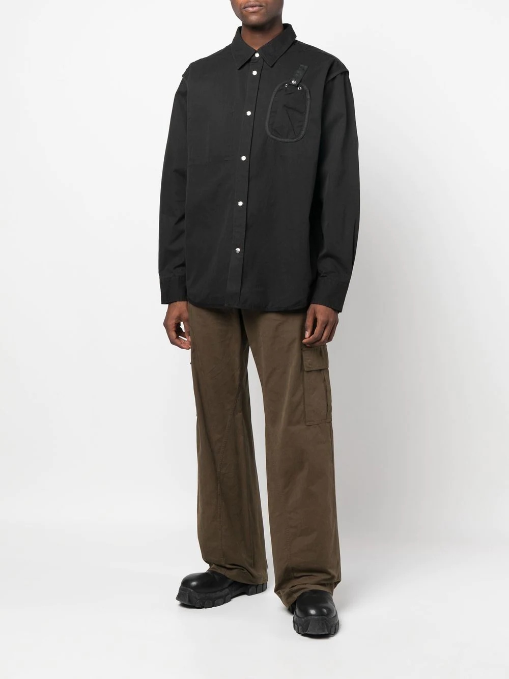 chest-pocket long-sleeve shirt - 2