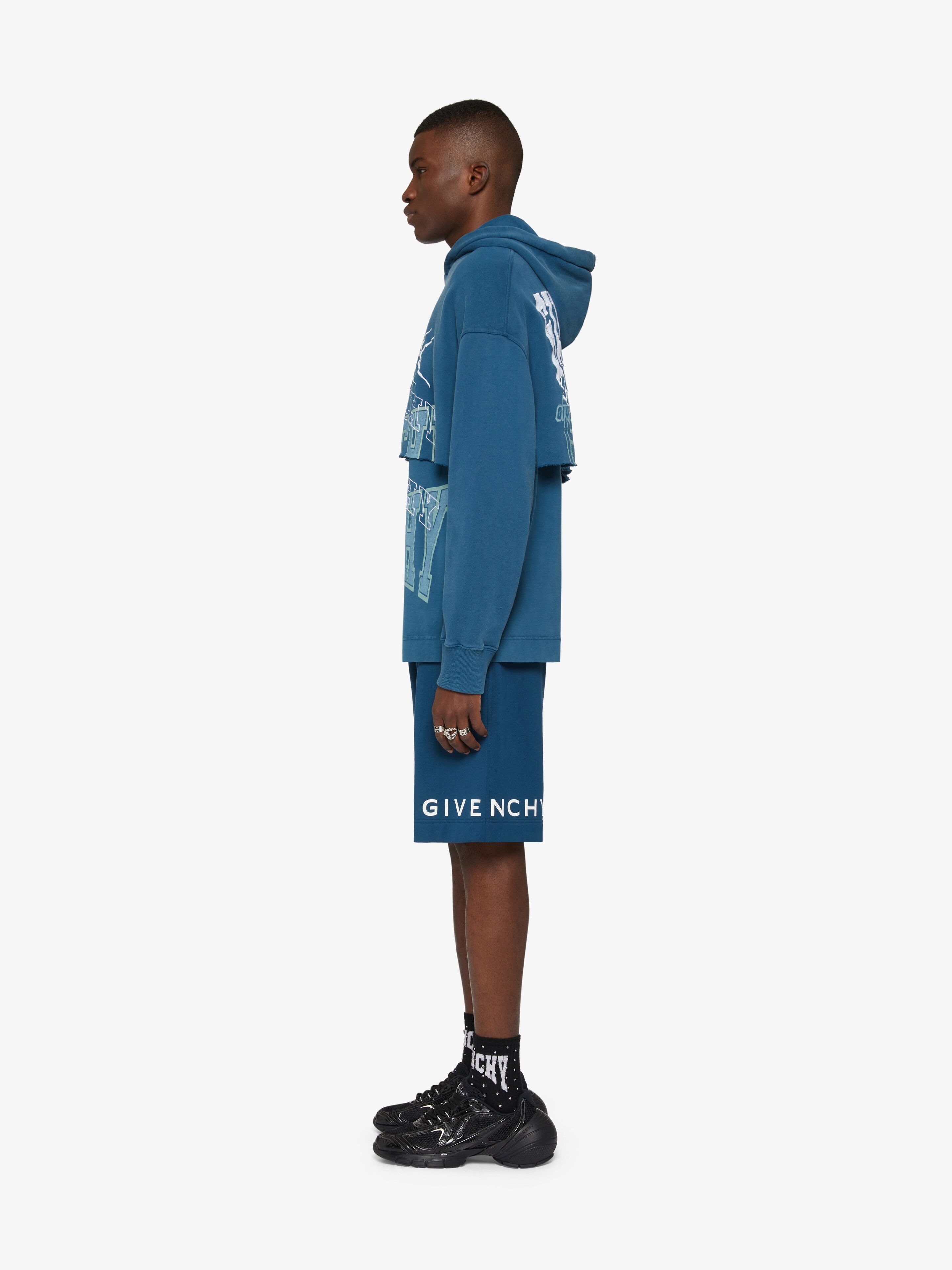 DOUBLE LAYERD HOODIE IN FELPA - 3