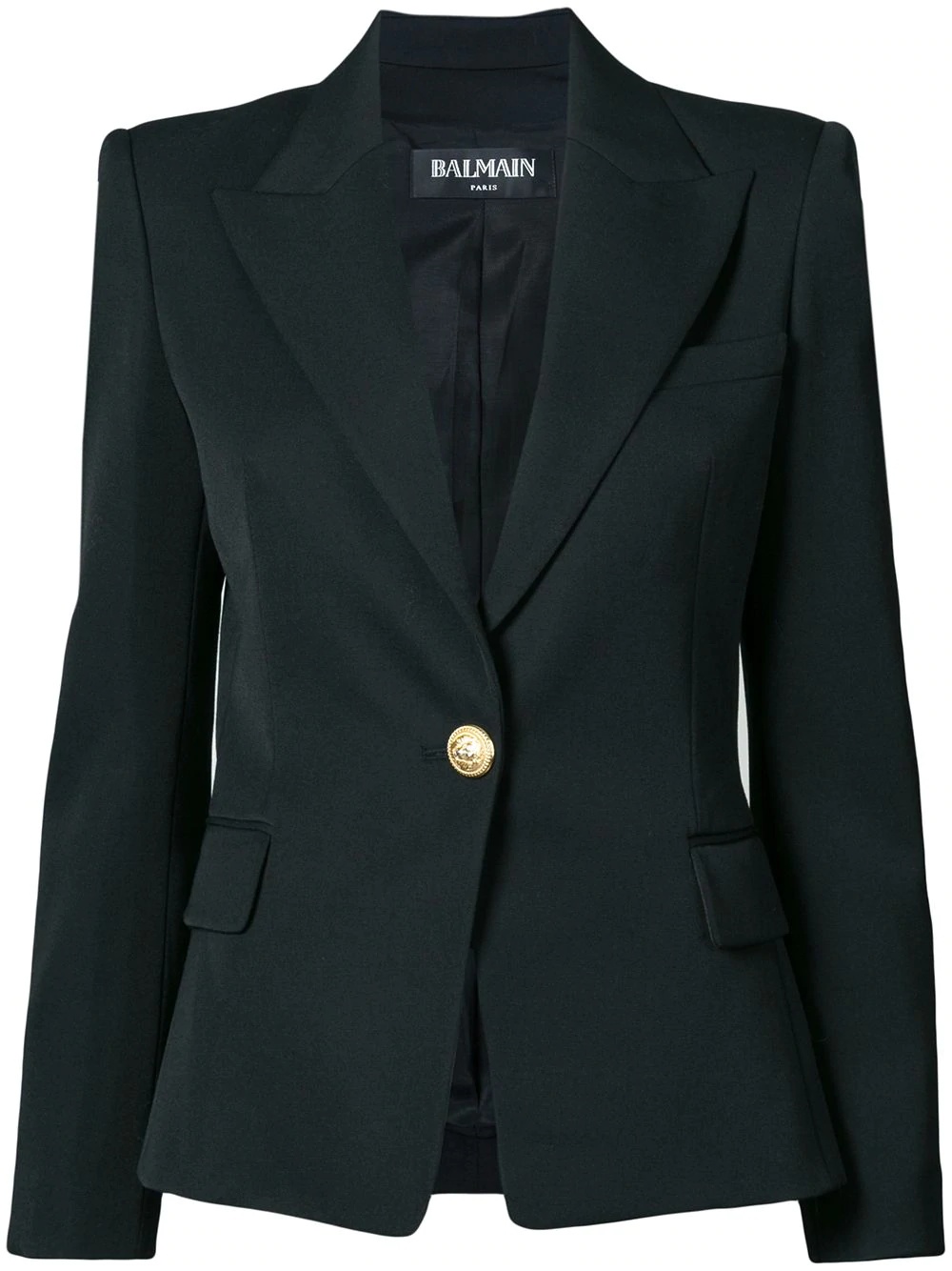 fitted wool blazer - 1