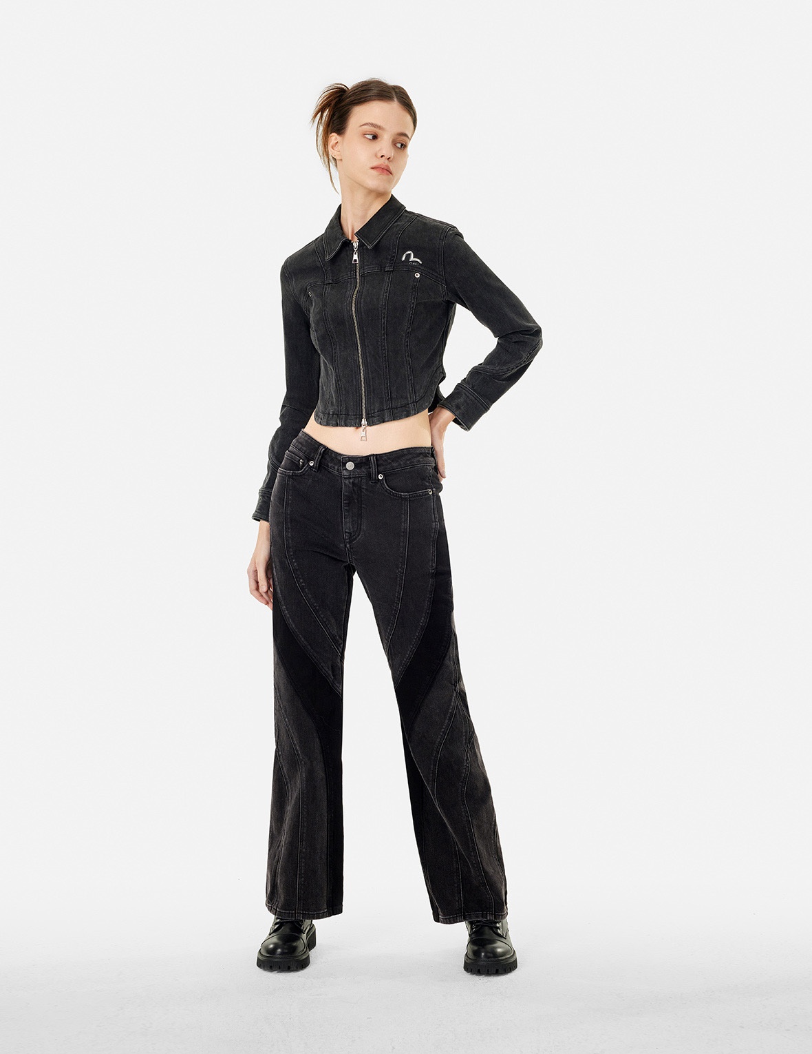 CUT-LINE FASHION FIT BOOT CUT JEANS - 4