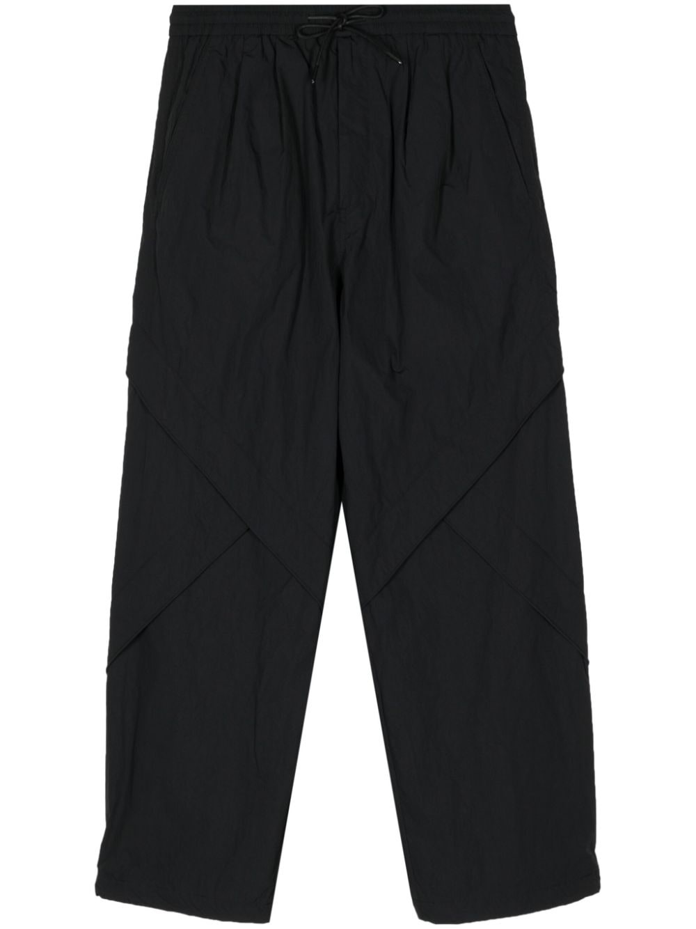 panelled straight-leg trousers - 1