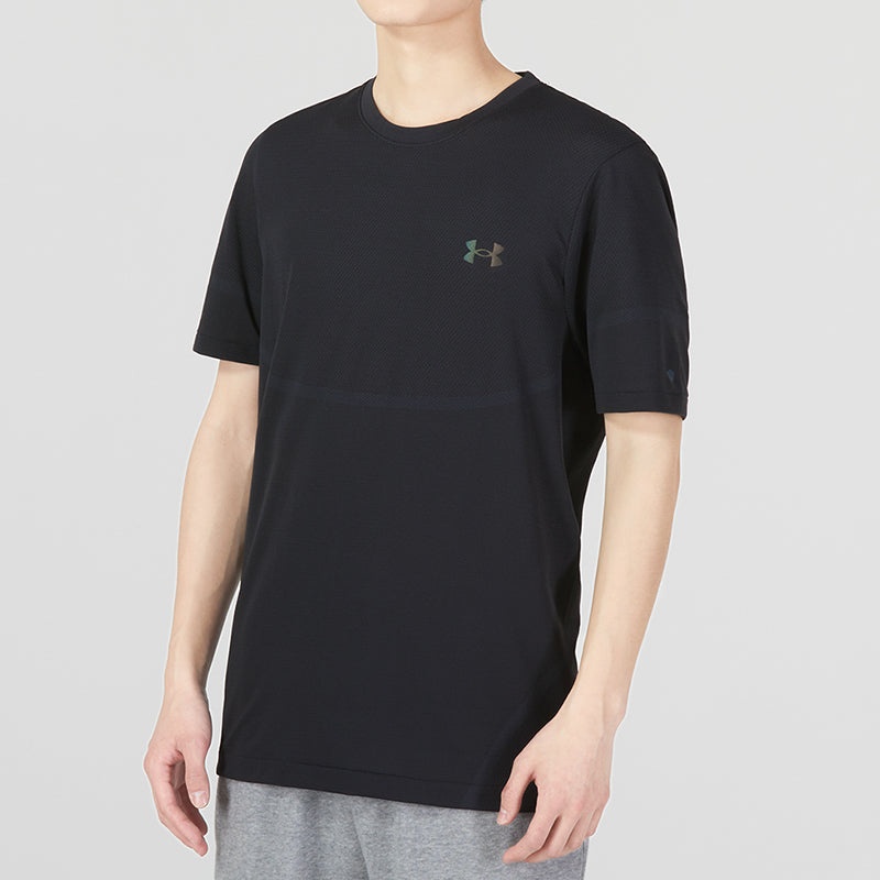 Under Armour Rush Seamless Legacy T-Shirt 'Black' 1376781-001 - 5