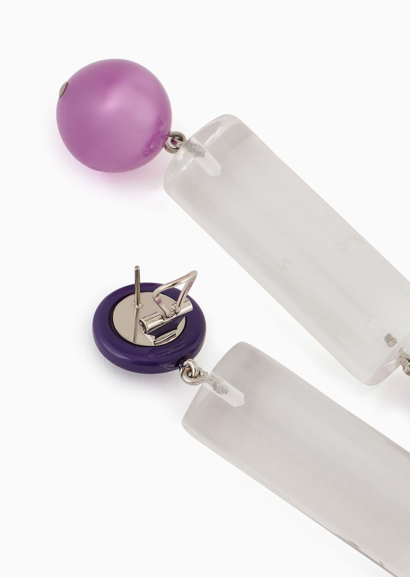 EMPORIO ARMANI Cylindrical pendant earrings outlook