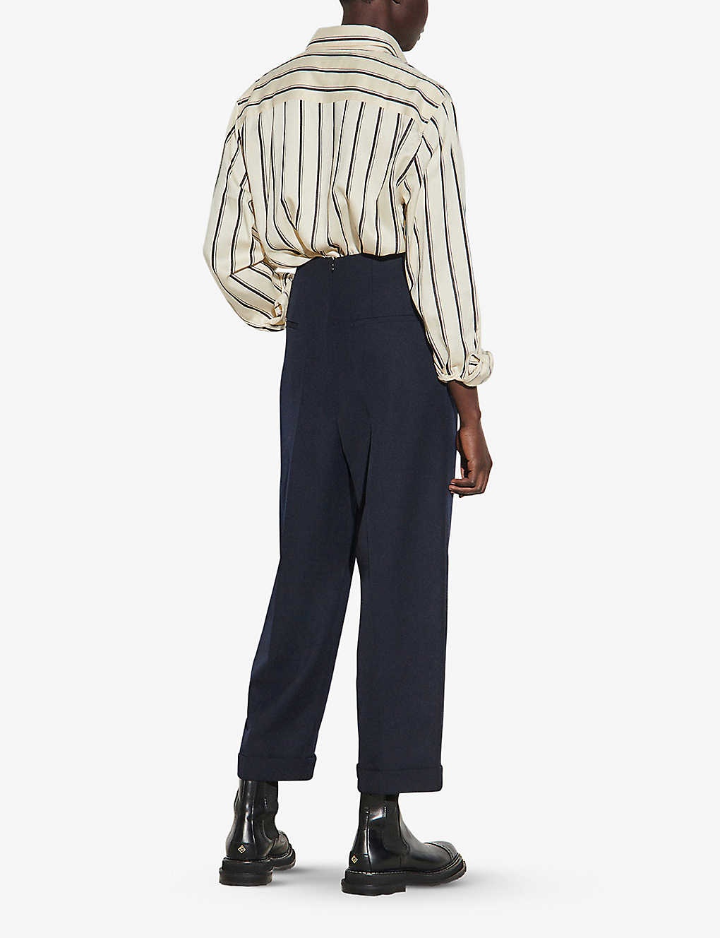 Sieny wide-leg wool-blend trousers - 3