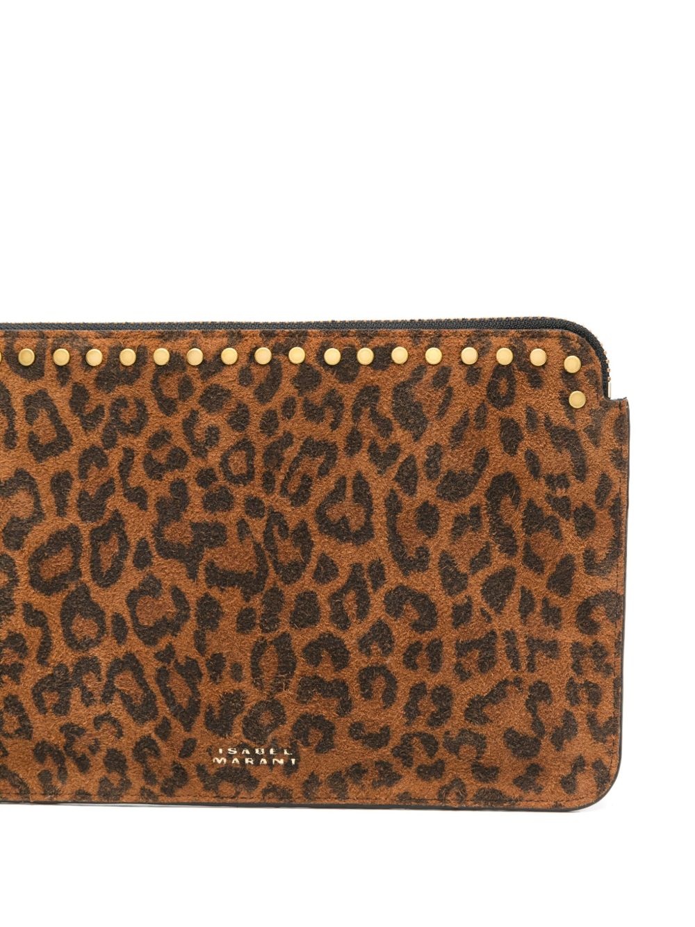 leopard-print flat pouch - 4