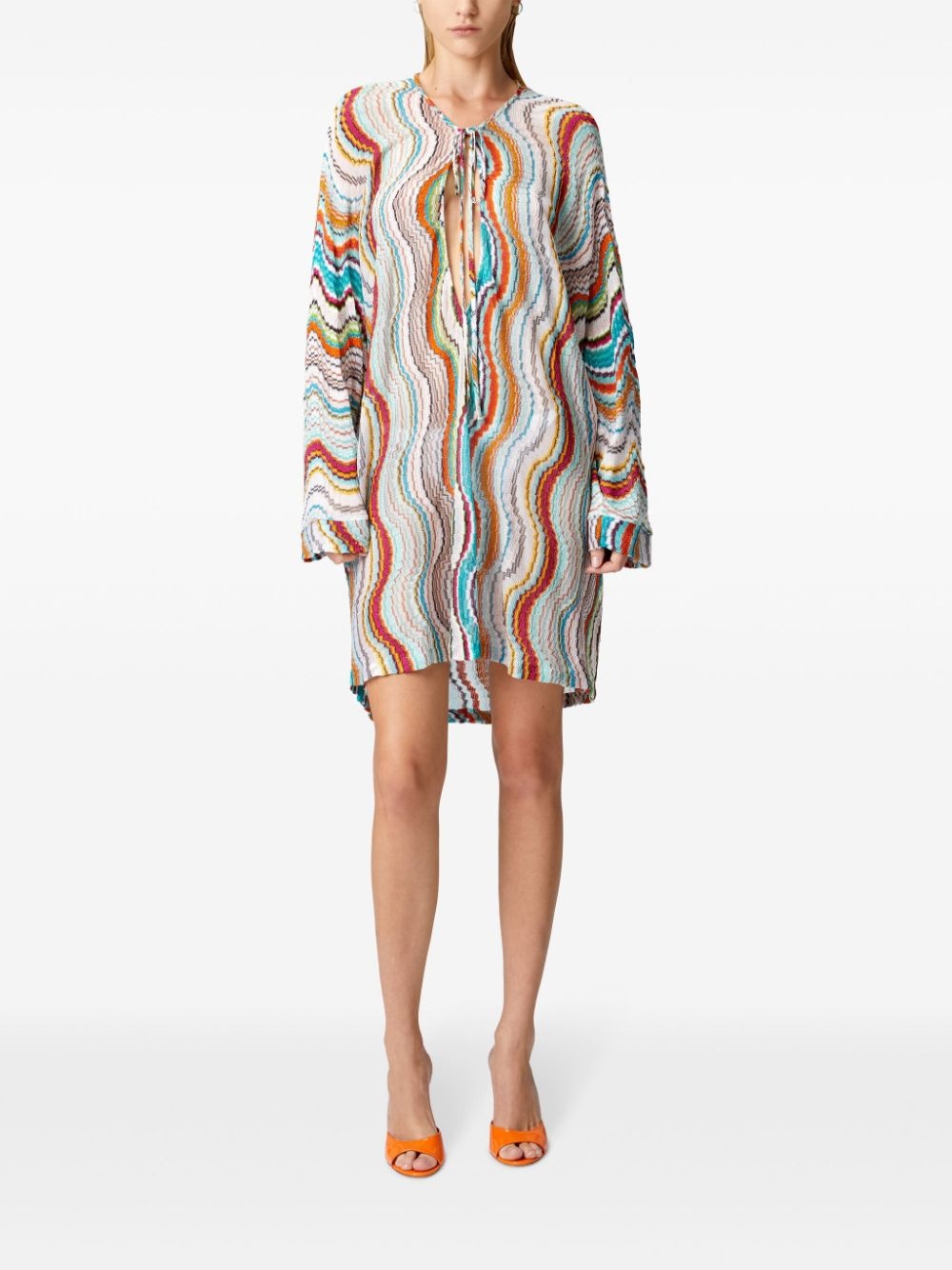 wave lamé beach dress - 3