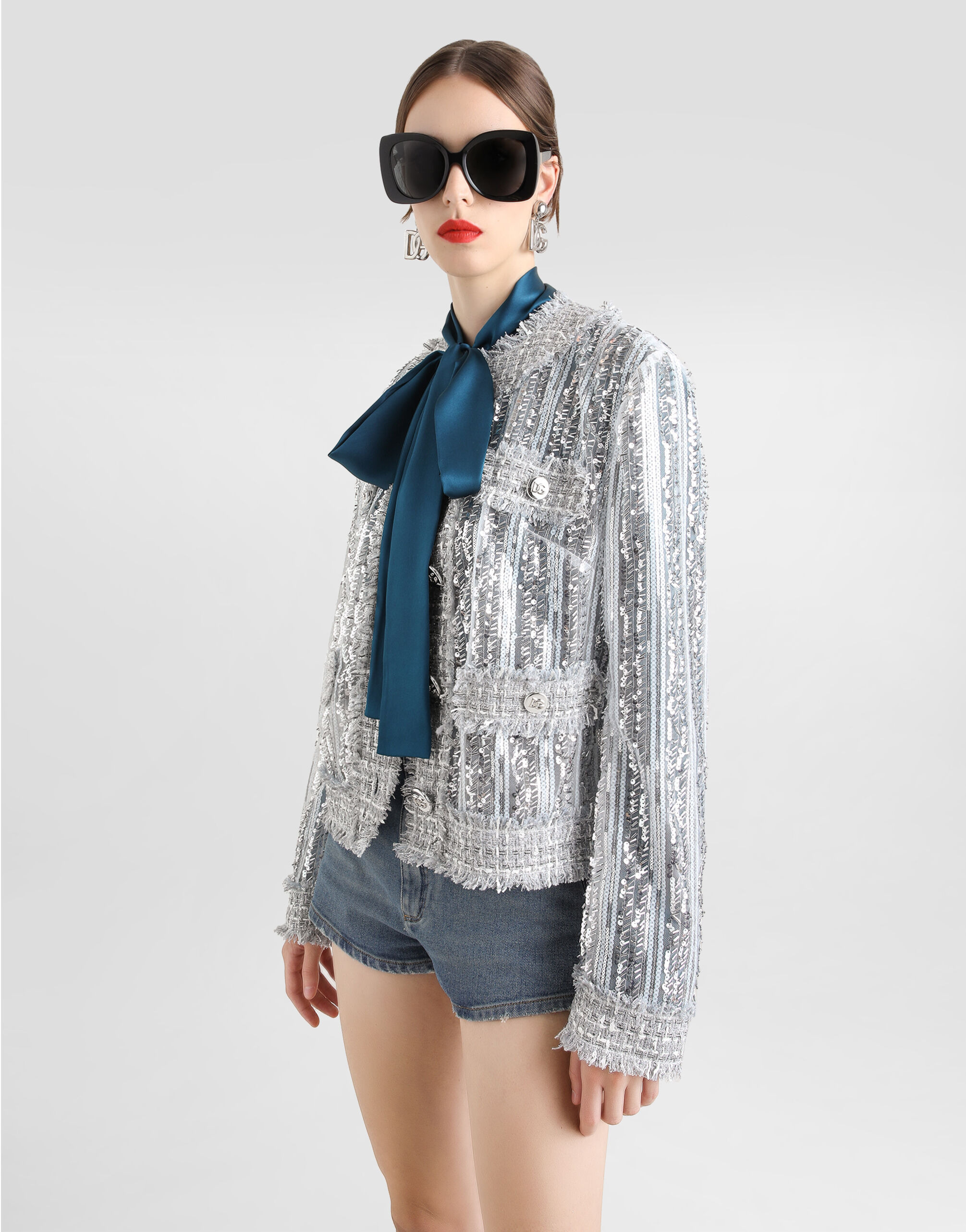 Tulle Gabbana jacket with sequin embroidery - 4