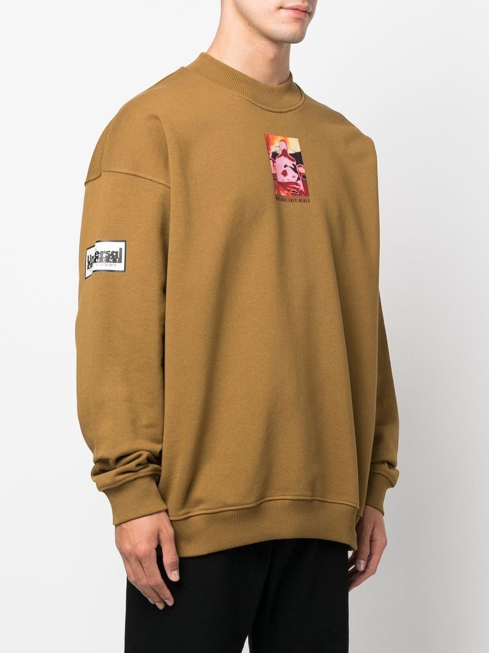 graphic-print crew neck jumper - 4