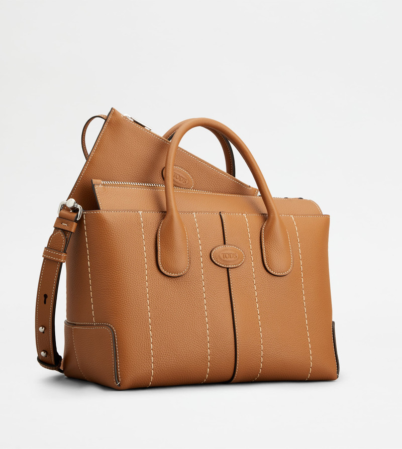 TOD'S DI BAG IN LEATHER SMALL - BROWN 3