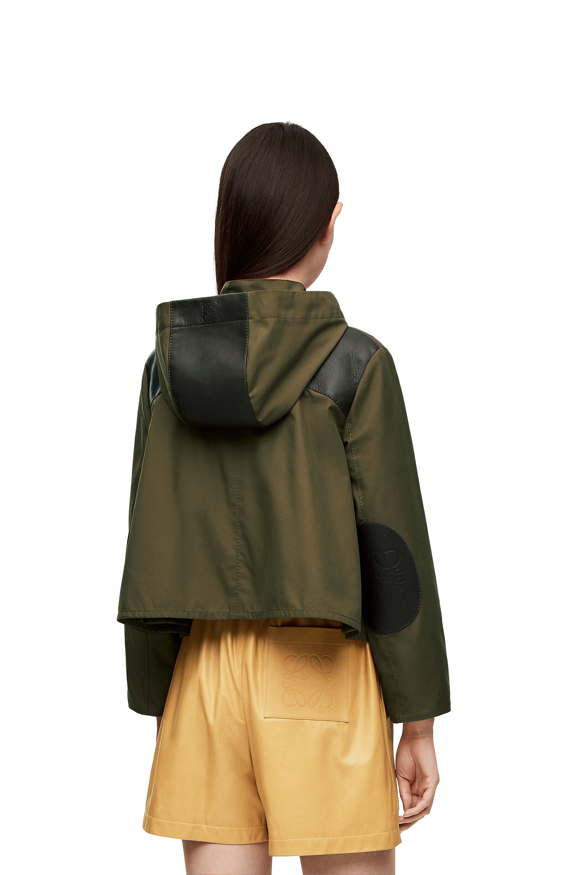 Short hooded parka in technical cotton gabardine - 4