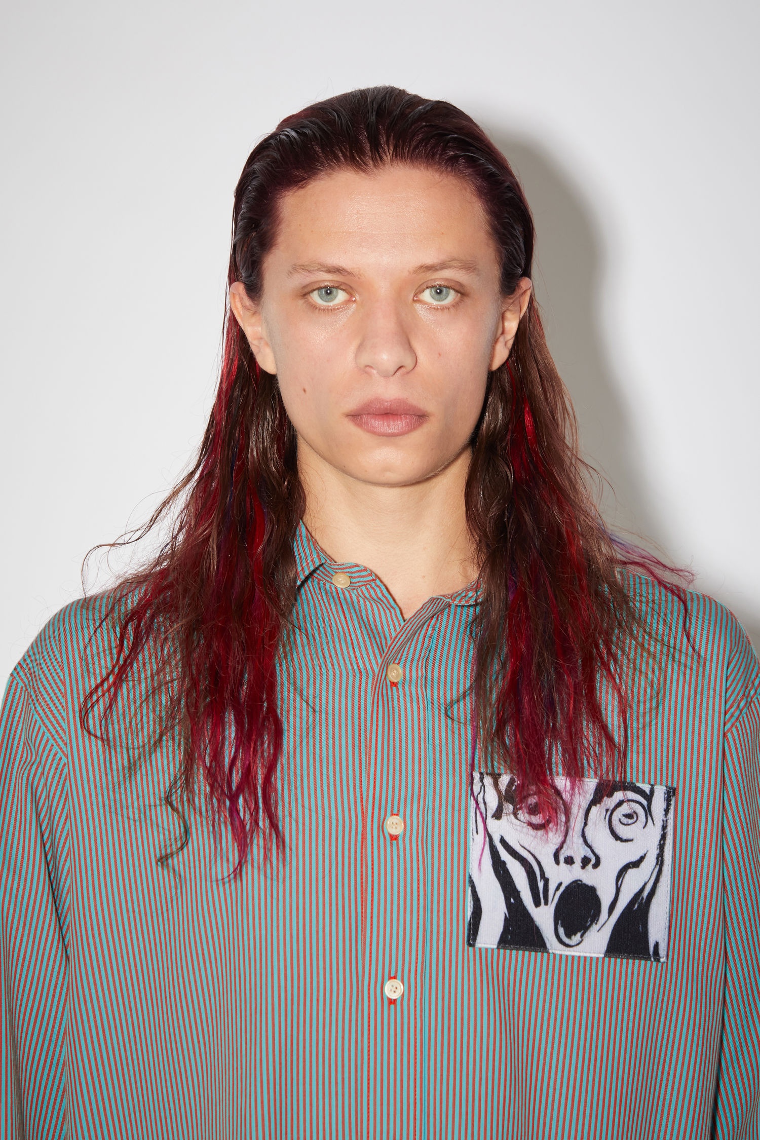 Long sleeve shirt - Turquoise/red - 6