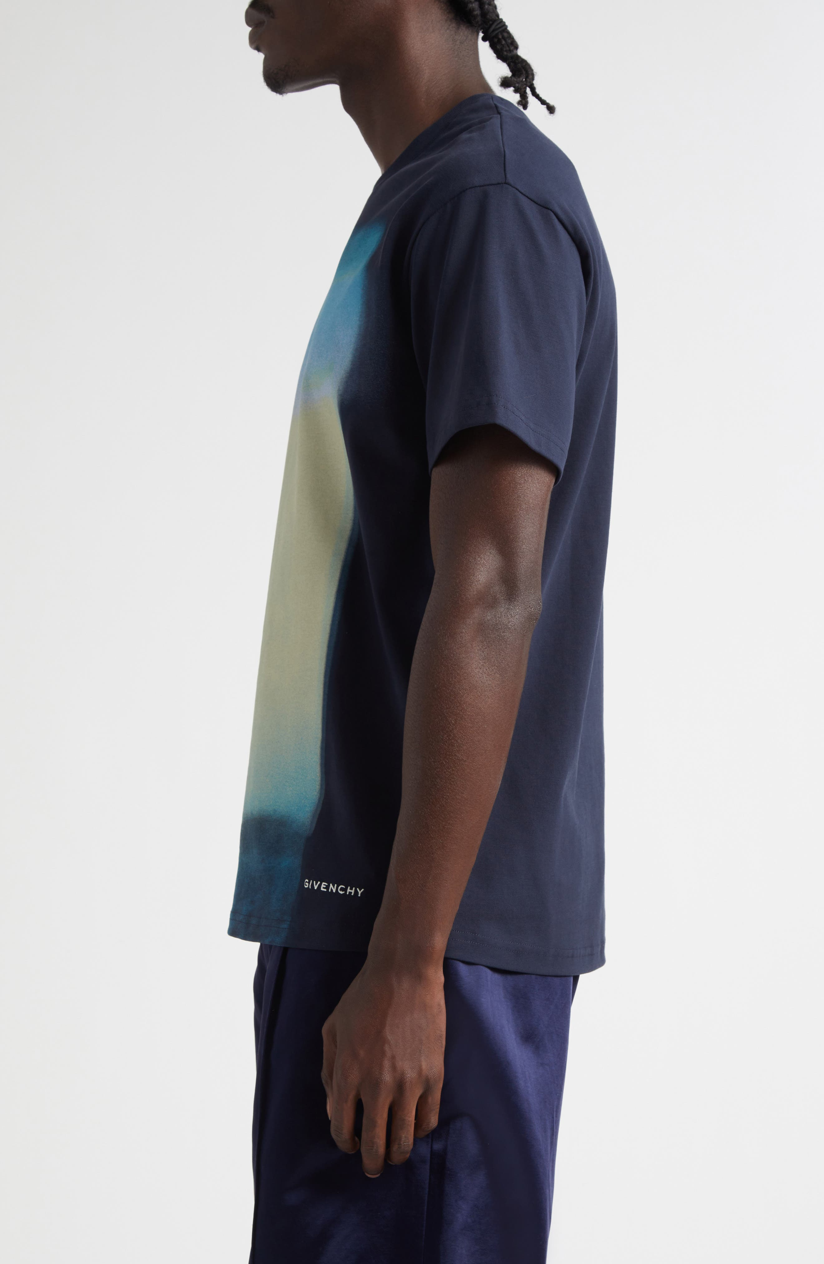 Givenchy Afternoon Light Print Regular Fit T-Shirt in Dark Navy at Nordstrom - 4
