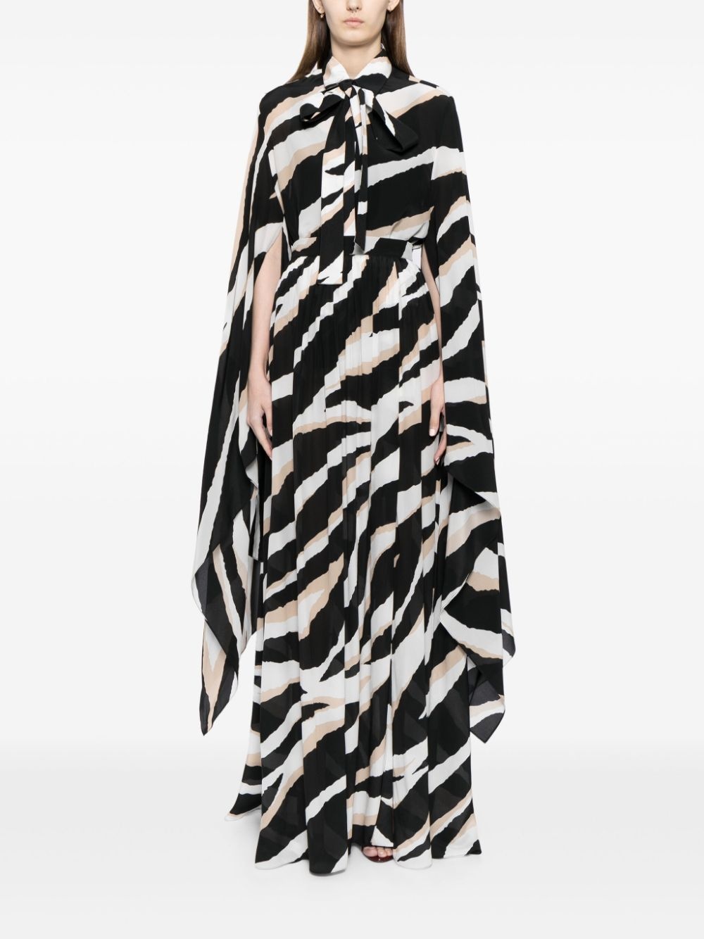 zebra-print silk shirt - 2