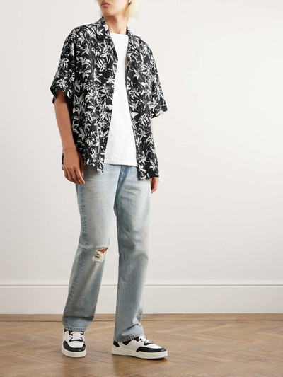 CELINE Camp-Collar Floral-Print Silk-Satin Shirt outlook
